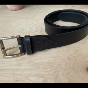Crazy Horse black genuine leather belt